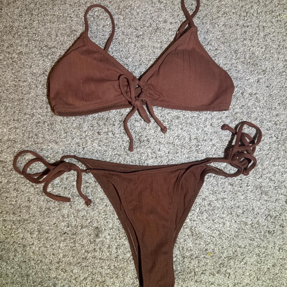 SHEIN Chocolate Brown Bikini Set